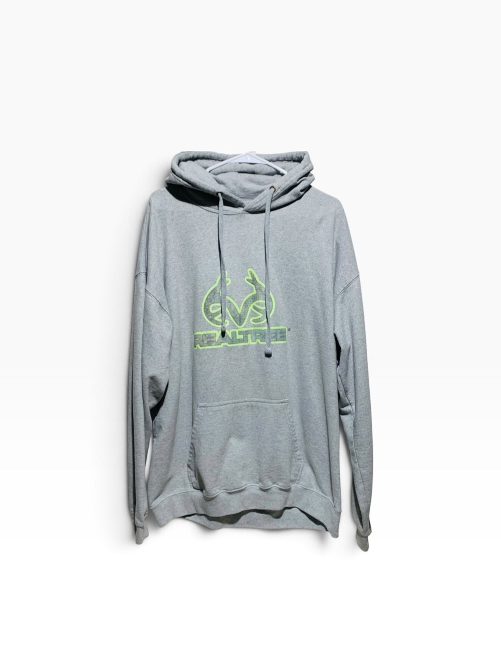Men’s Realtree Hooded Pullover Sweatshirt with Neon Logo Sz XL